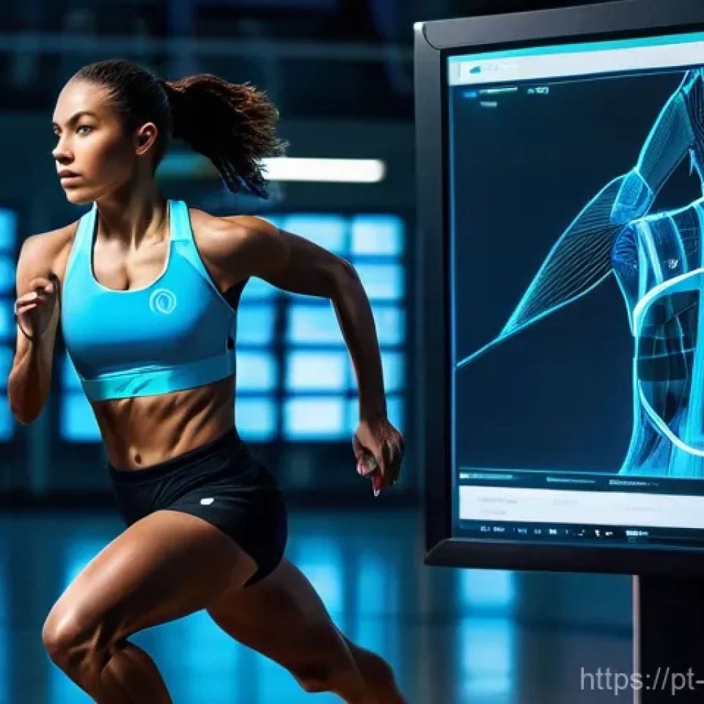 스포츠과학 박사 과정 - **Prompt for Advanced Performance Monitoring:**
    "A highly detailed, realistic image capturing a ...