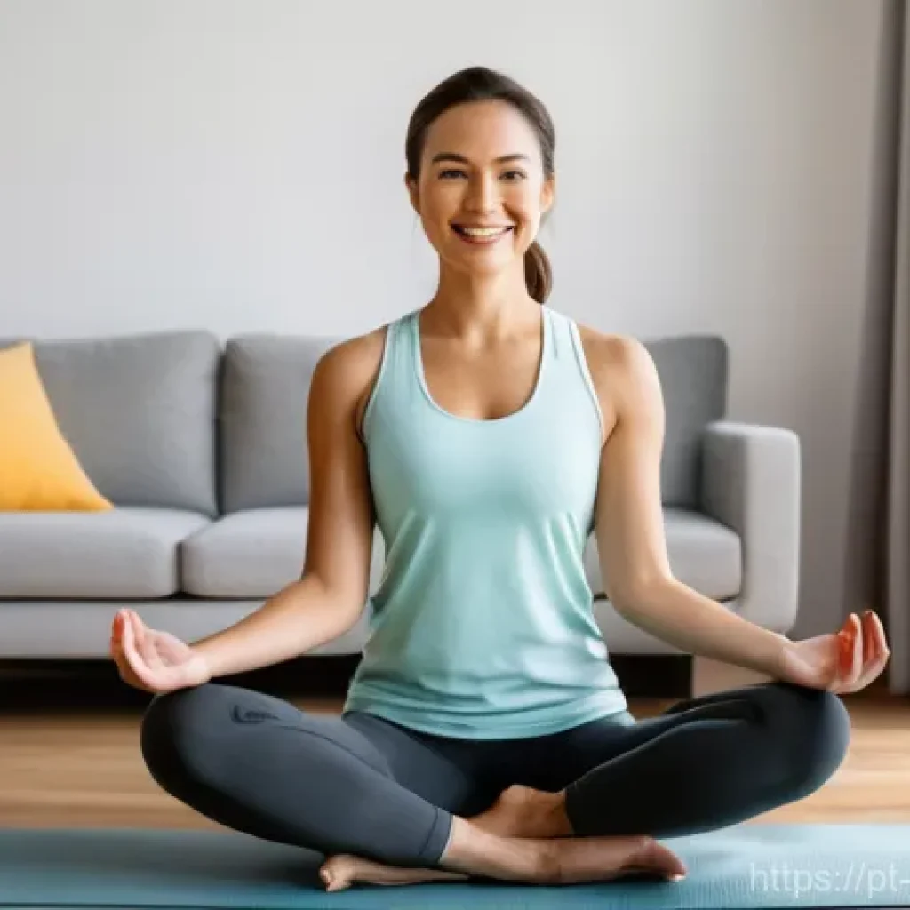 심박수 조절 - **Prompt:** "A healthy adult female, mid-30s, with a gentle smile, wearing a modest, comfortable ath...