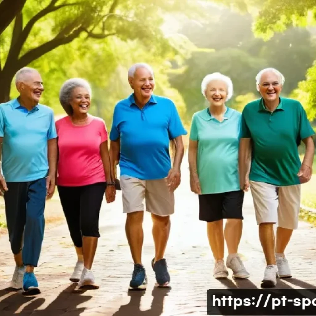 고령층 체력 훈련 - **Prompt 1: Joyful Morning Walk in a Brazilian Park**
    "A vibrant, wide-angle shot of a diverse g...